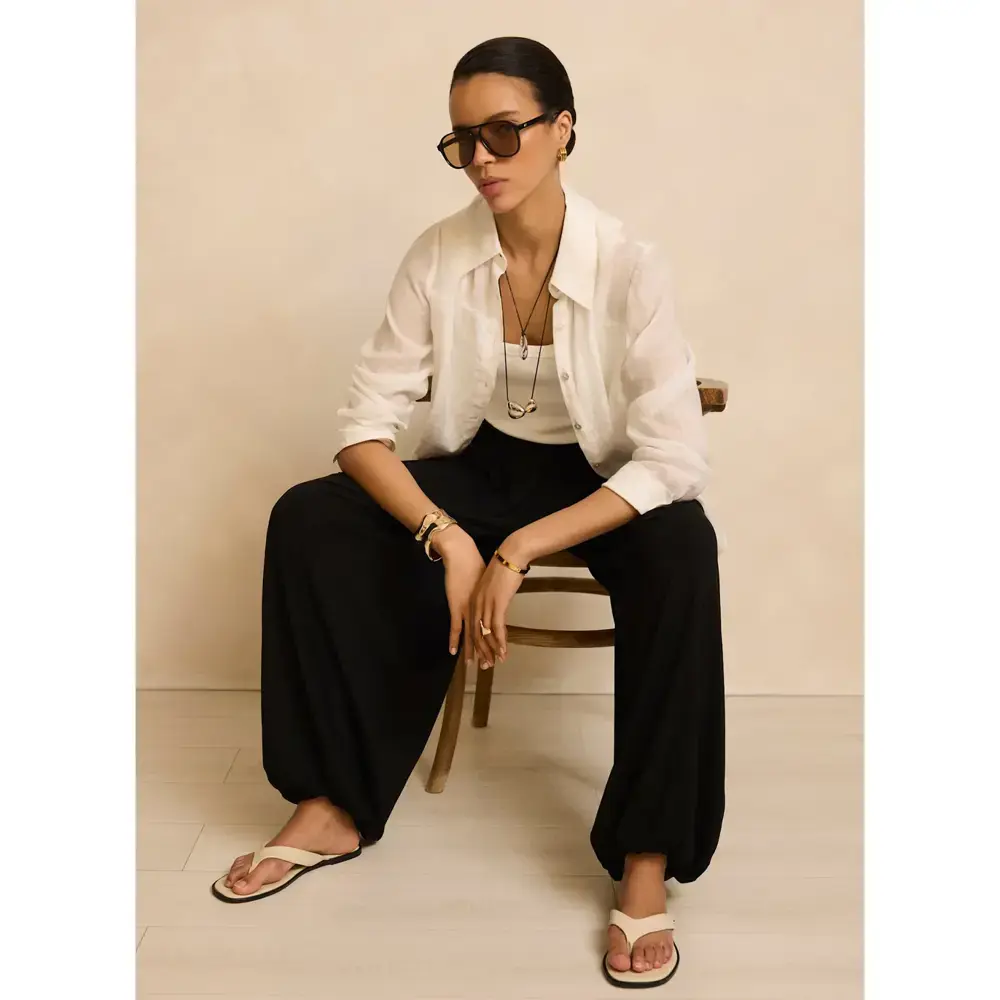 Mint Velvet Black Balloon Trousers